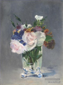  fleurs Art - Fleurs dans un vase en cristal 1882 fleur impressionnisme Édouard Manet